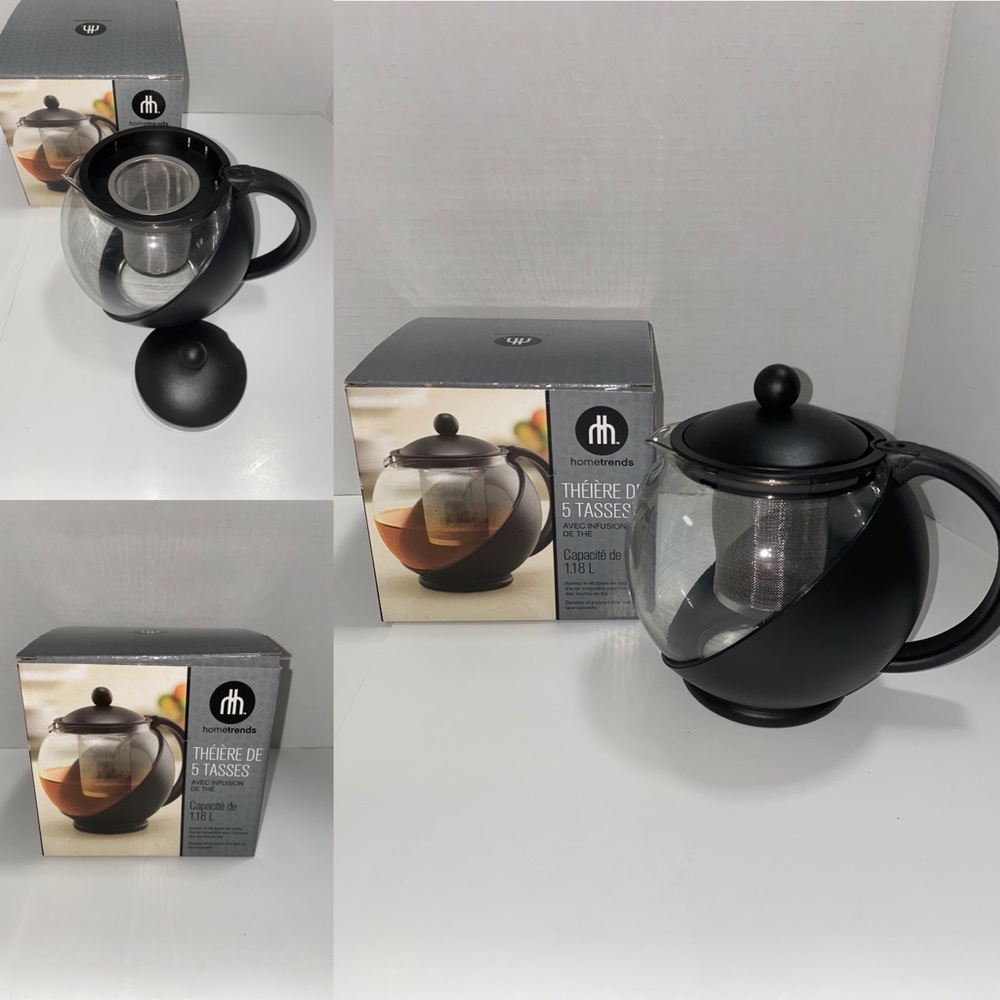 NWT Glass Teapot With Infuser  New